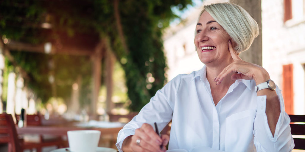 zirconia dental patient smiling